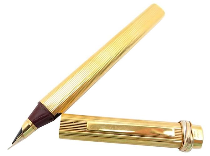 CARTIER TRINITY FEATHER PEN WITH GOLD PLATED FOUNTAIN PEN CARTRIDGE Golden Gold-plated  ref.589522