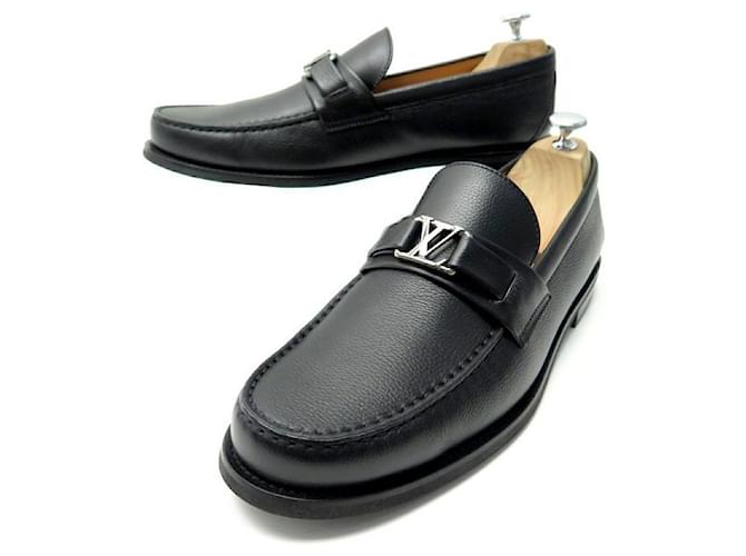 NEW LOUIS VUITTON MAJOR MOCCASIN SHOES 9 43 NEW SHOES BLACK LEATHER Brown  ref.589552