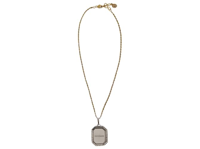 Alexander Mcqueen Brass Plate Med Cameo Necklace Multiple colors  ref.589585