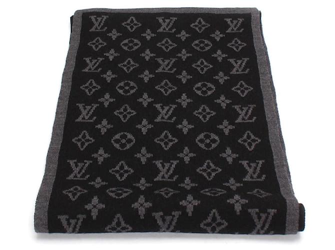 Louis Vuitton Écharpe en laine Monogram Noir  ref.589599