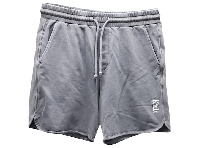 Autre Marque Pantalones cortos Jordan Kith Crystal Wash Interlock en algodón gris  ref.589607