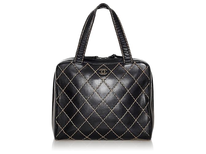 Chanel Black Wild Stitch Leather Handbag Pony-style calfskin  ref.589950