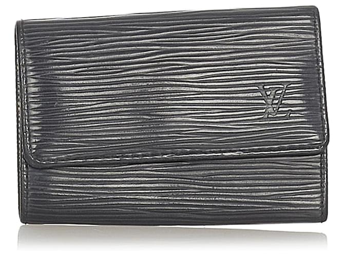 Louis Vuitton Black Epi 6 Key Holder Leather  ref.590207