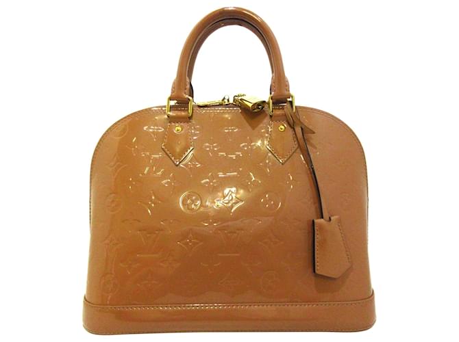 Louis Vuitton Brown Vernis Alma PM Leather Patent leather  ref.590243