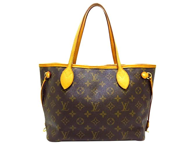 Louis Vuitton Brown Monogram Neverfull PM Leather Cloth  ref.590324