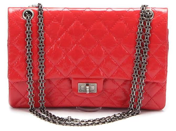 Chanel Matelasse Patent Reissue Flap Bag Rosso Metallo  ref.590442