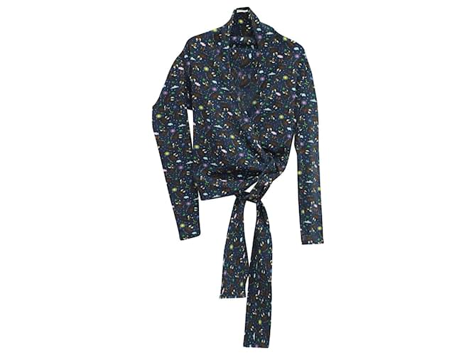 Balenciaga Blusa Impressa em Algodão Multicolorido  ref.590593