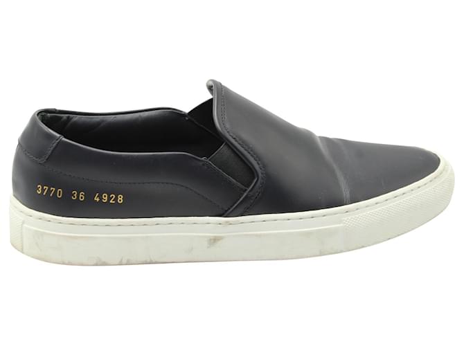 Autre Marque Common Projects Slip On Sneakers in Black Leather   ref.590622