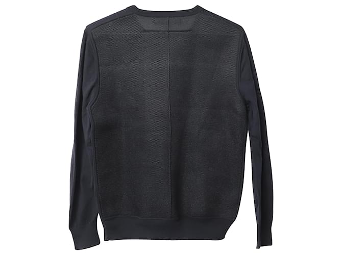 Givenchy Mesh-Back Sweater in Black Cotton  ref.590664