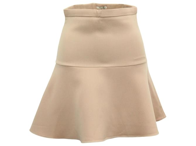 Miu Miu Fluted Mini Skirt in Pastel Pink Polyester  ref.590731