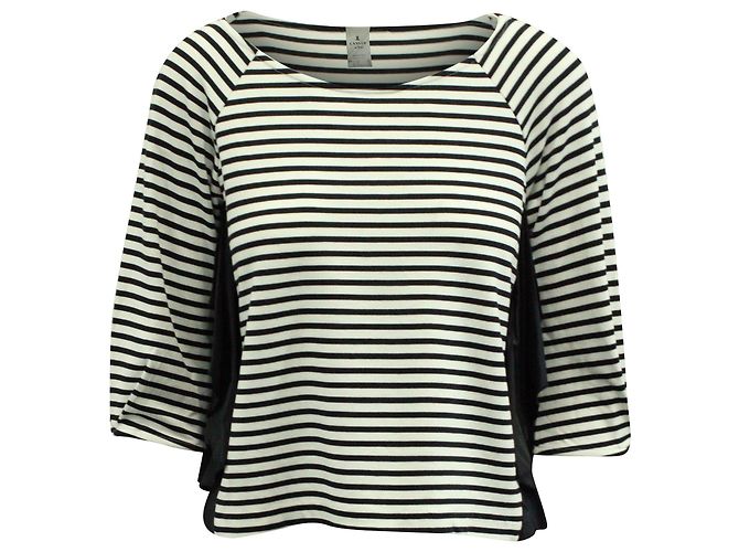 Top a righe Lanvin in rayon multicolor Stampa python
