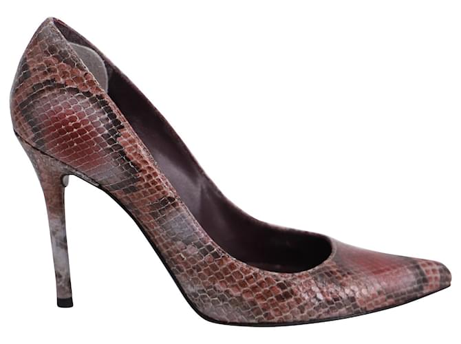 Stuart Weitzman Snake Print Nouveau Heels in Multicolor Leather  ref.590781