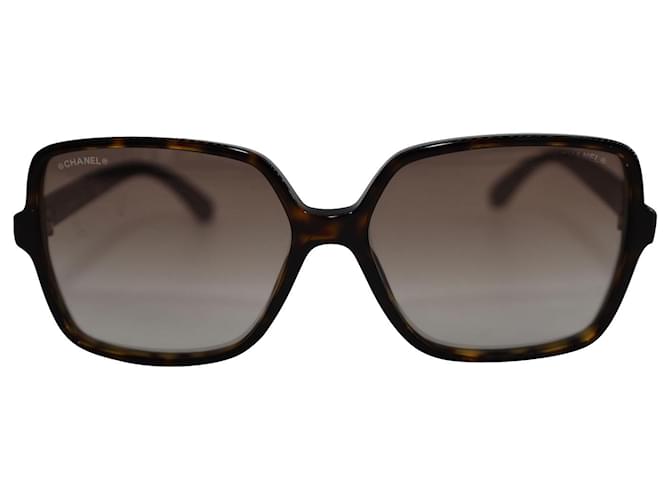 Óculos de sol Chanel Square em acetato marrom  ref.590876