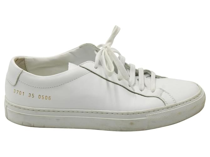 Autre Marque Common Projects Achilles Lace-Up Sneakers in White Leather   ref.590881