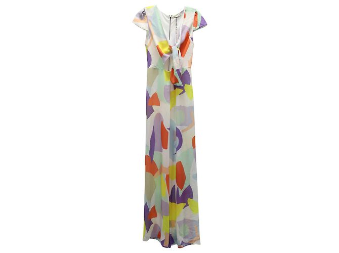 Alice + Olivia Tuta Alice & Olivia Sierra Geo Collage in Seta Multicolor