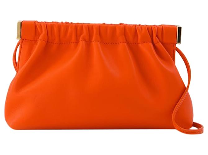 Nanushka The Bar Mini Should Bag in Orange Vegan Leather Synthetic Leatherette  ref.591026
