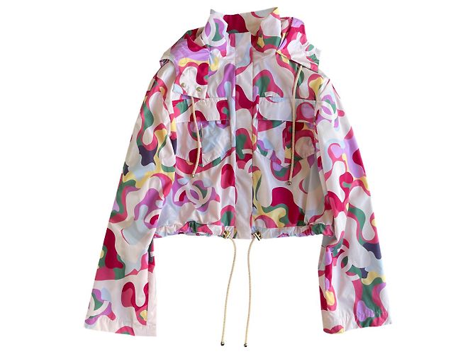 Chanel Spring 2021 Printed Silk Jacket Multiple colors
