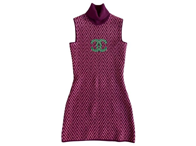 Chanel CC Kleid Lila Kaschmir