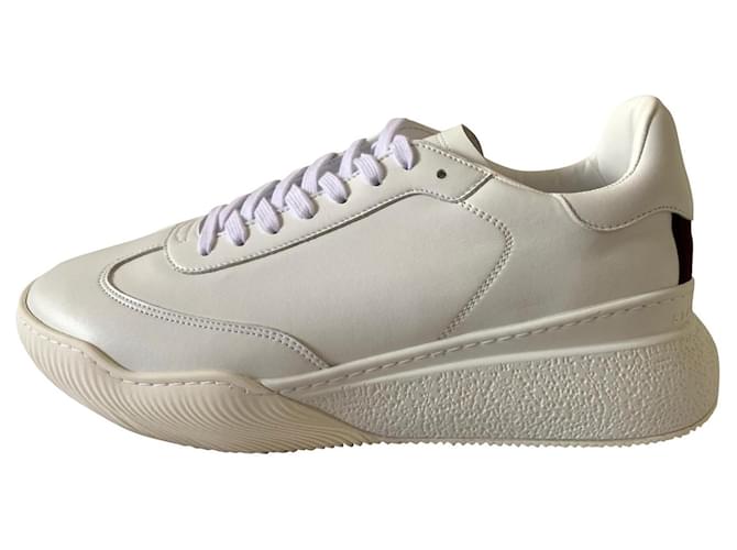 Stella Mc Cartney White vegan leather Loop sneakers Synthetic  ref.591158
