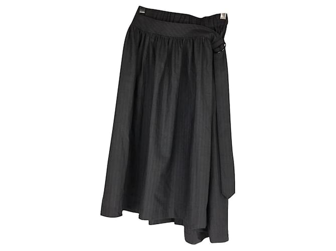 JUNYA WATANABE COMME des GARCONS Skirt/S/Wool/Gray/Pencil stripe