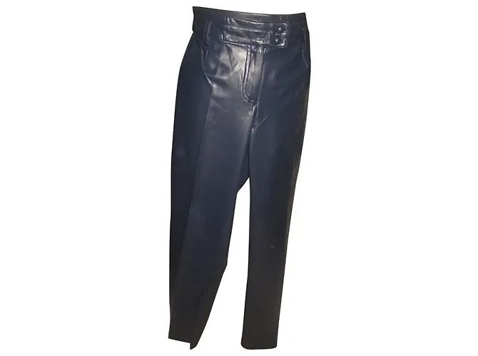 Autre Marque Manigance Pants Navy Blue Polyurethane