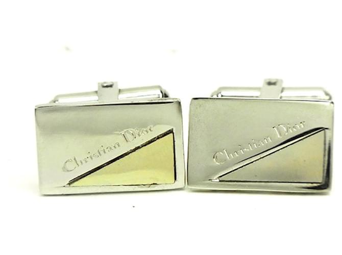 [Used] Dior Cufflinks Accessories Silver Christian Dior Silvery  ref.591244