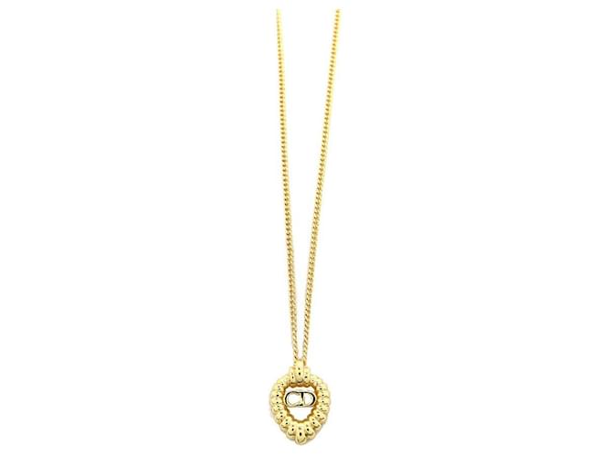 [Used] Christian Dior Christian Dior CD Logo Necklace Gold Accessory Necklace Golden  ref.591245