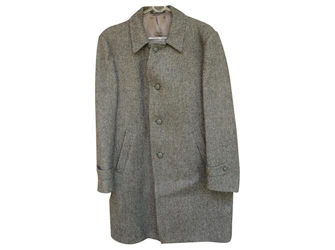 Autre Marque mid-length vintage tweed coat Grey  ref.591273