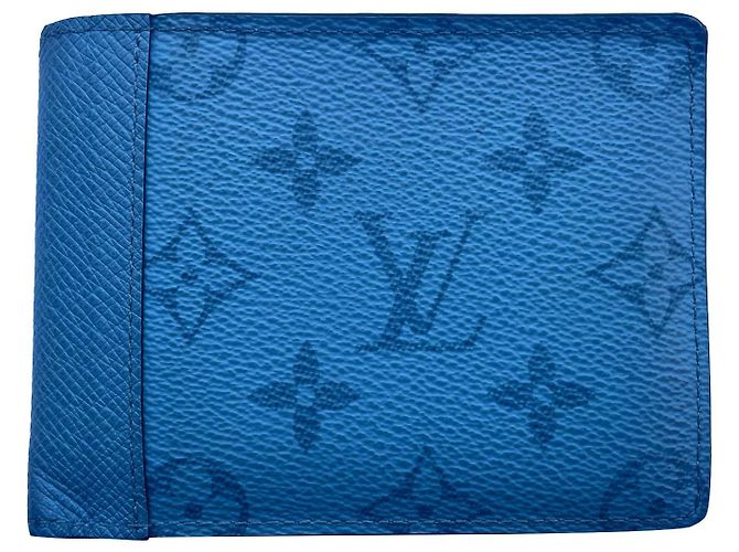 Slender Louis Vuitton Portafoglio multiplo blu denim esaurito