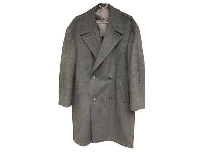 Autre Marque vintage overcoat size L Grey Wool  ref.591308
