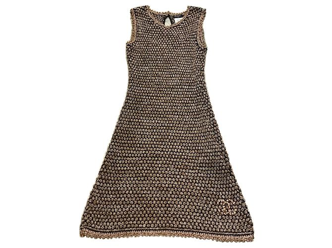 Chanel Kleid Beige Bronze