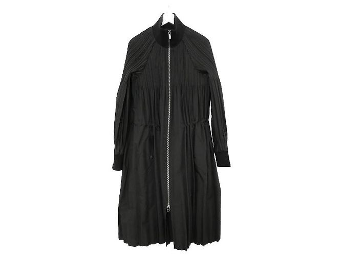 Issey Miyake Pleats Please  Black Parka Coat