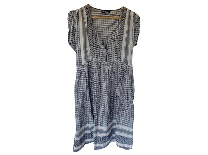 Isabel Marant Etoile Dresses Grey Linen  ref.591397