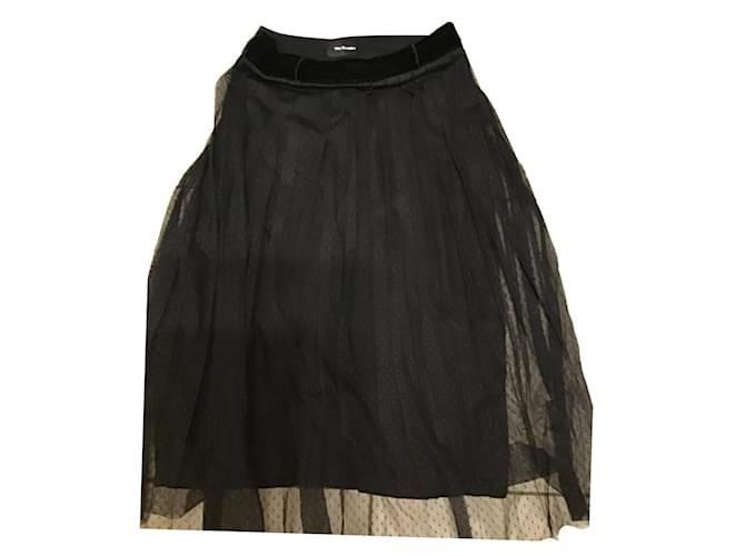 The Kooples Kooples Tea Skirt worn 1 time Black  ref.591403