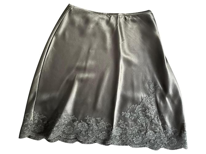 Christian Dior falda de seda espectáculo Dior x Galliano AH 97/98 Negro  ref.591411