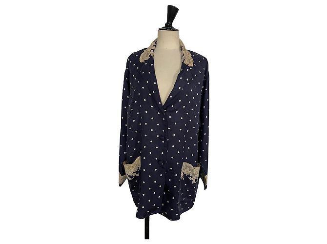 Christian Dior Dior X Galliano pajama jacket Dark blue