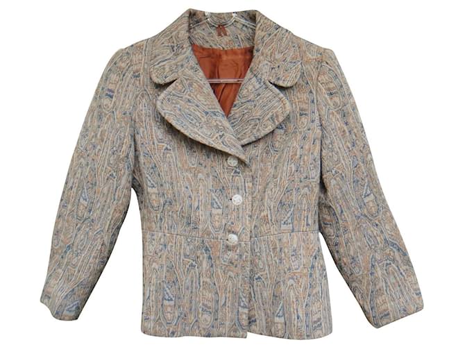 Autre Marque chaqueta vintage de los años sesenta 38 Gris Algodón  ref.591424