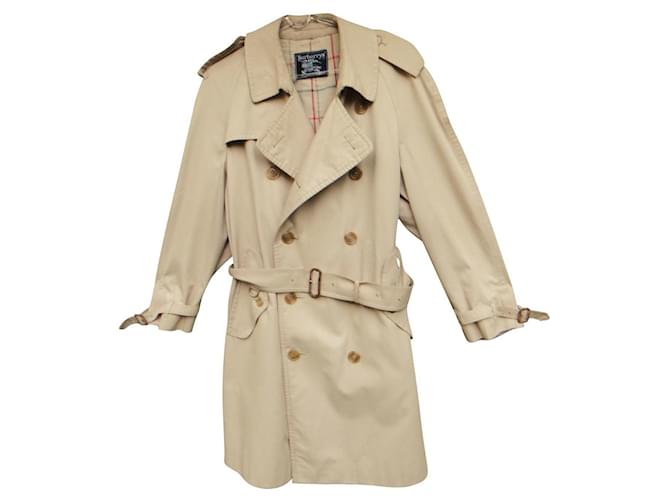 trench homme Burberry vintage sixties taille M Coton Polyester Beige  ref.591514