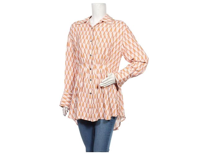 Autre Marque Camicia in viscosa color fegato Multicolore