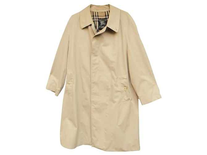 Burberry vintage Buberry men's raincoat size S, Pure cotton Beige  ref.591593