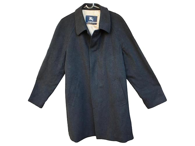 Burberry short coat size 54 Dark grey Wool  ref.591607