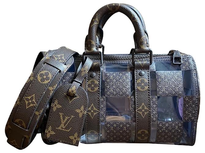 Louis Vuitton Keepall 25 Virgil Abloh Brown Plastic ref.591681