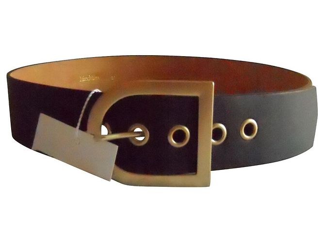 MAX MARA nuevo cinturón de cuero real. Negro