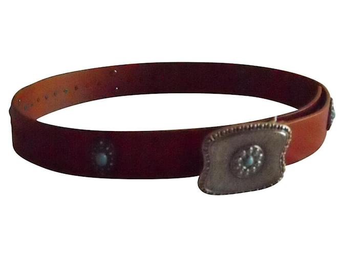 Weekend Max Mara MAX MARA WEEKEND brand new real leather belt. Caramel Metal  ref.591685