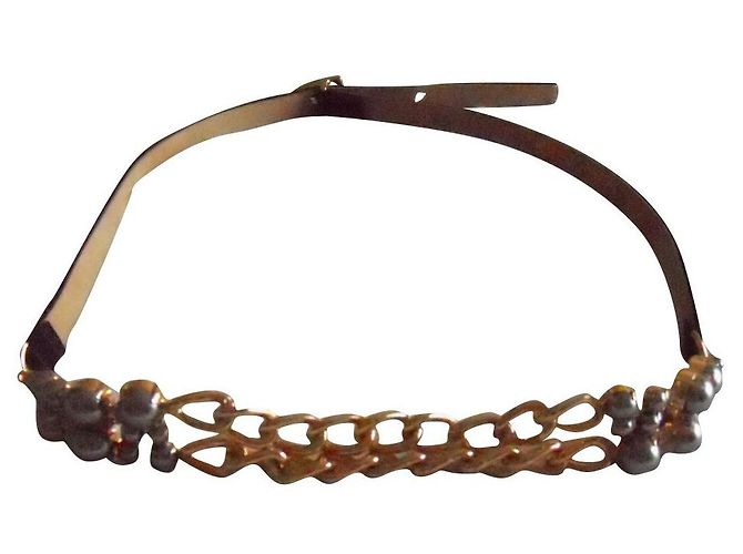 Cinturón joya MAX MARA a estrenar. Negro Dorado Gris antracita