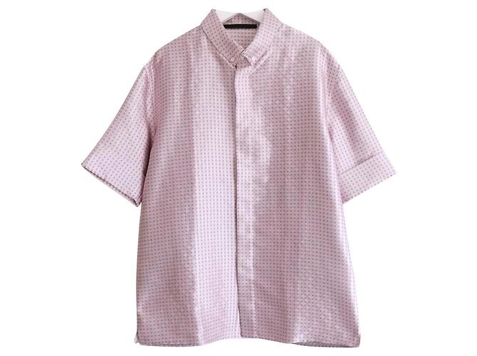 Haider Ackermann SS17 Camisa manga corta jacquard rosa