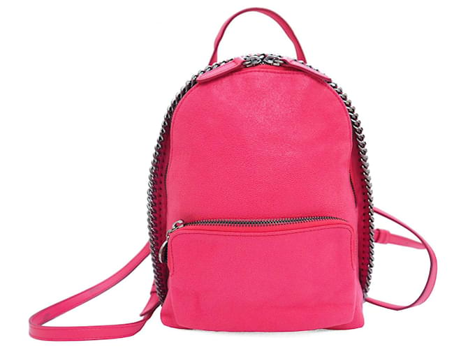 Stella Mc Cartney Stella McCartney Falabella mini backpack crossbody in pink Cloth  ref.591698