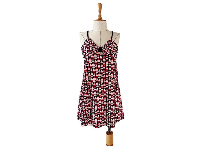Canotta Kate Spade Dream a Little Dream Nera Rosa Nero Multicolore