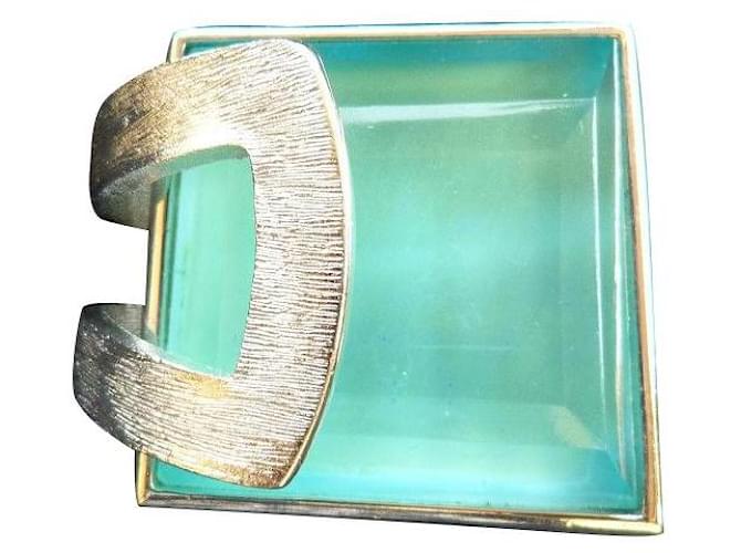 Dior Pins & brooches Silvery Light blue Metal Resin  ref.591730