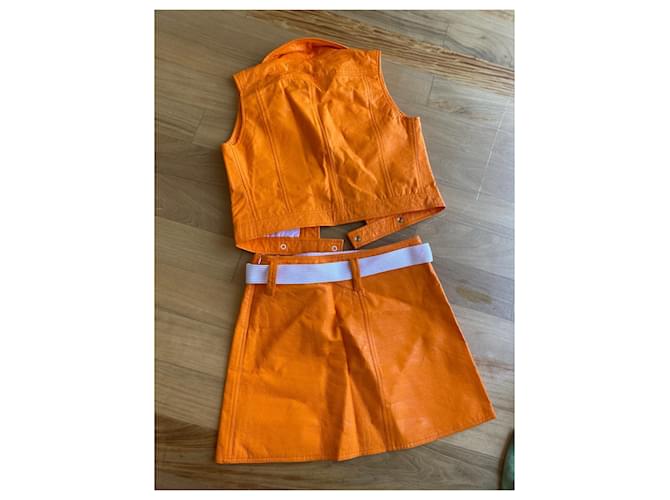 Courreges Jackets Orange Cotton  ref.591769